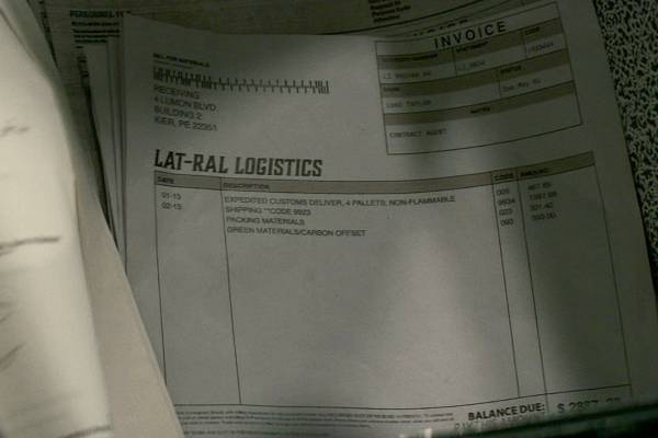 LAT-RAL Logistics invoice