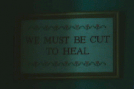 “We must be cut to heal” cross stitch